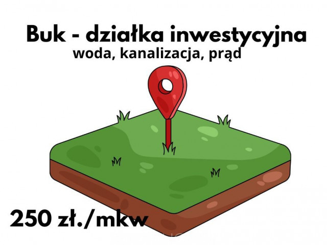 Działka dla inwestora uzbrojona ! buk 4058 mkw