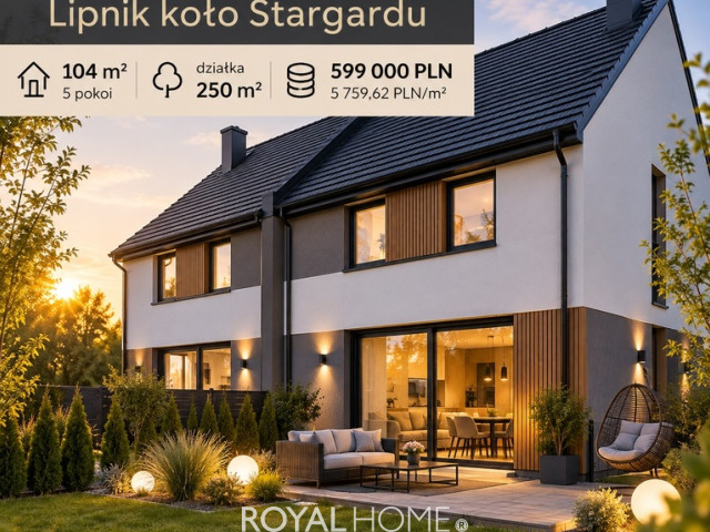 Dom w cenie mieszkania! Lipnik koło Stargardu!